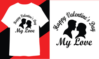 happy valentines day t shirt vector free download