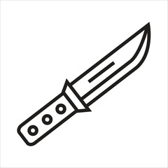 knife vector icon line template