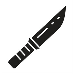 knife vector icon line template
