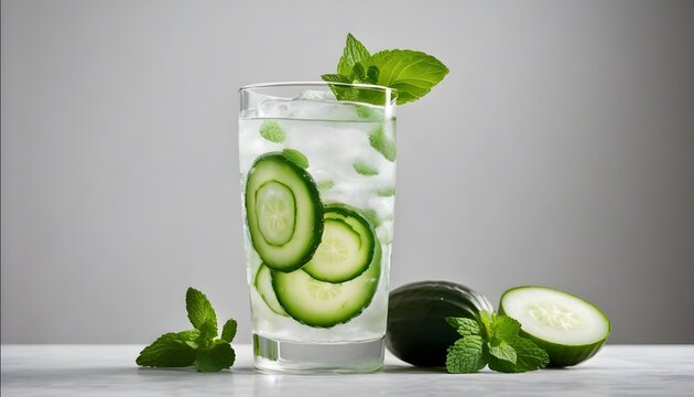 Hydrating cucumber and mint cooler