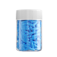 Supplement Jar capsules package, pack, plastic bottle, Blue