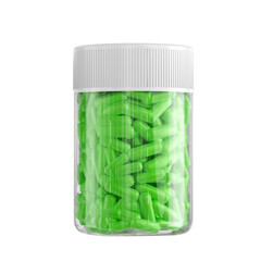 Supplement Jar capsules package, pack, plastic bottle, green