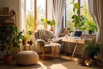 Serene Workspace with Natural Light