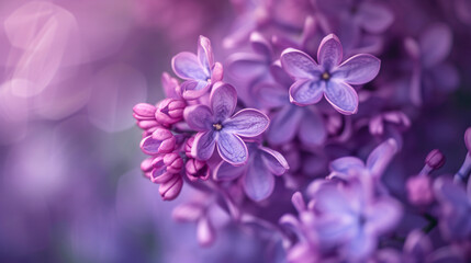 Fototapeta na wymiar Beautiful Purple Background From Lilac Flowers Cl.