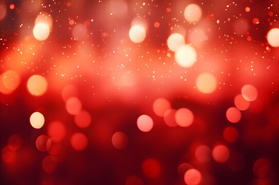 Abstract red bokeh lights. Red bokeh background