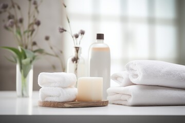 Fototapeta na wymiar spa setting with towels