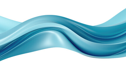 3d blue flat color curve isolated on transparent background