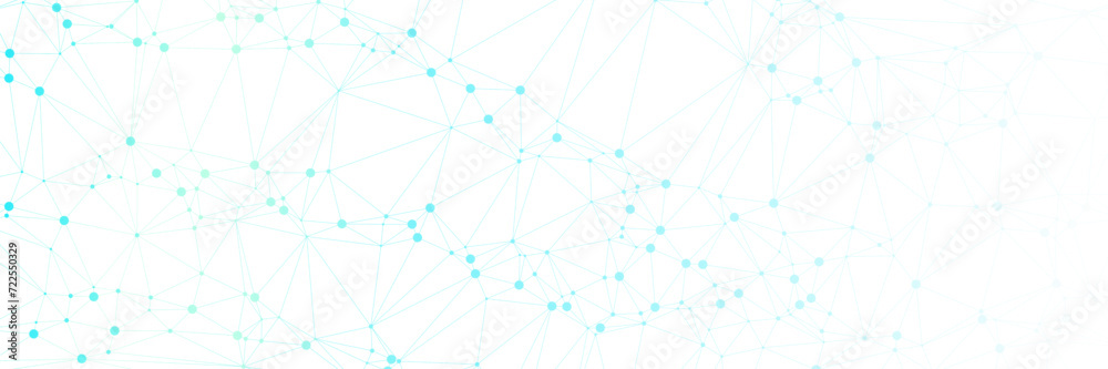 Aufkleber Abstract simple elegant geometric background and connecting dots and lines. Global network connection. Digital technology with plexus background.	