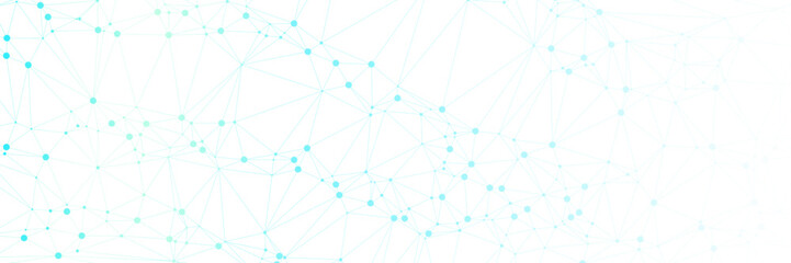 Abstract simple elegant geometric background and connecting dots and lines. Global network connection. Digital technology with plexus background.	 - obrazy, fototapety, plakaty