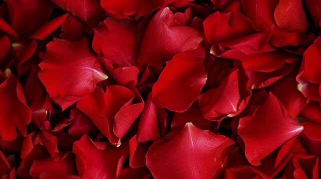 Background with red romantic rose petals. Red roses. valentine's day. rose gift. symbol of love. wallpaper.