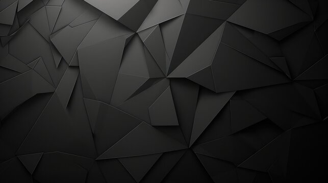 Black white dark gray abstract background. Geometric pattern shape. Line triangle polygon angle. Gradient. Shadow. Matte.
