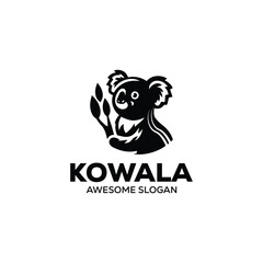  koala head mascot illustration logo design