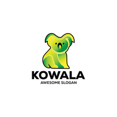  koala head mascot illustration logo design