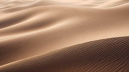 Close-up of a sand dune with wind-created patterns in a desert landscape