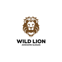 vector lion mascot illustration logo design
