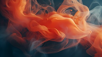 Close-up of swirling smoke creating mysterious abstract shapes