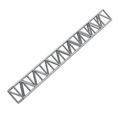 Steel truss beam seamless structure. 3d metal structure. 3d render of metal steel structure, industrial structure building with transparent background