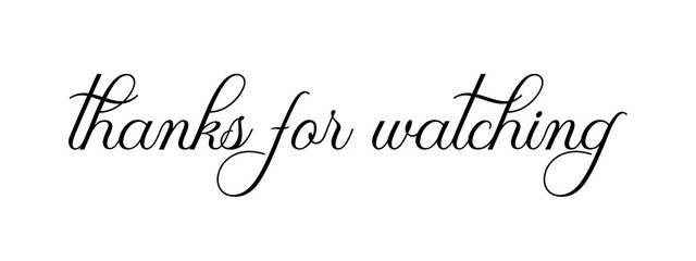 Thanks for watching – Horizontal text banner for end screens