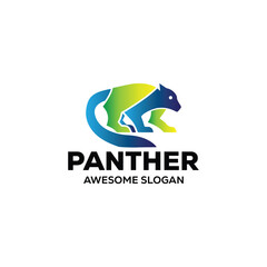 vector panther mascot illustration logo design