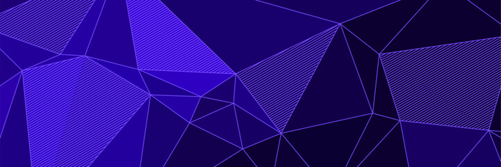 elegant purple background with triangles and lines. digital technology background.  - obrazy, fototapety, plakaty
