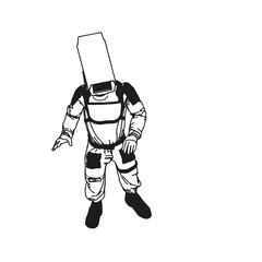 Isometric Black and White Charakter