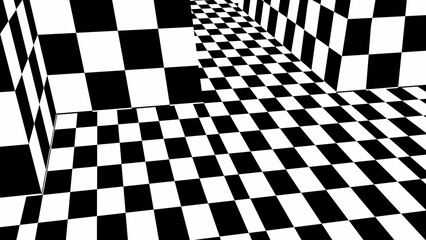 Monochrome checkered background. Repeat design for decor,print.background in UHD format 3840 x 2160.