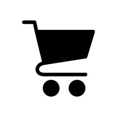Shopping icon vector. Shopping cart icon. Trolley icon vector