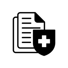 Obraz premium Medical insurance icon vector. health insurance icon