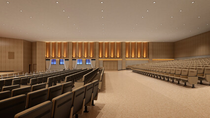 3d render of conference room