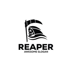 reaper simple mascot logo design illustration