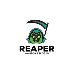 reaper simple mascot logo design illustration