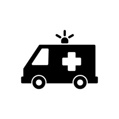 Ambulance icon vector. ambulance truck icon vector. ambulance car
