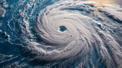 Satellite view of Hurricane Florence raging over the Atlantic, a testament to nature's fierce power and beauty