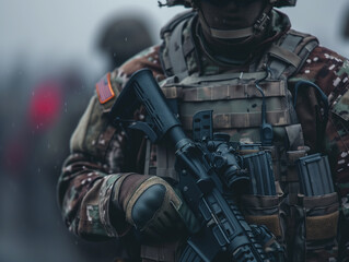 Military personnel in tactical gear