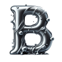Isolated 3D Letter on a Clear PNG Canvas Generative AI