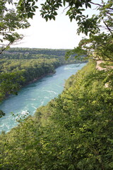 Fototapeta na wymiar a view of the river from a hillside