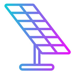 Solar Panel Gradient Icon Design Vector