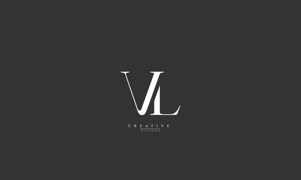 Alphabet letters Initials Monogram logo VL LV V L