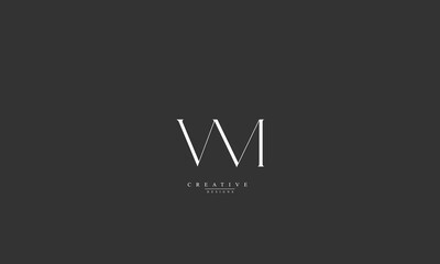 Alphabet letters Initials Monogram logo VM MV V M
