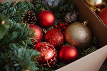 Yuletide treasures packing away Christmas