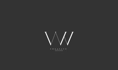 Alphabet letters Initials Monogram logo VW WV V