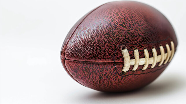 Close Up of a Football on a White Background
