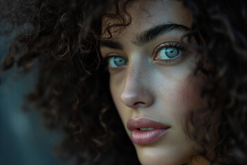 Close-up of Woman With Blue Eyes