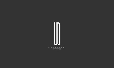 Alphabet letters Initials Monogram logo UD DU U D