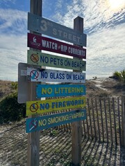 beach sign