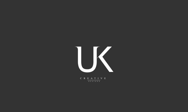 Alphabet letters Initials Monogram logo UK KU U K
