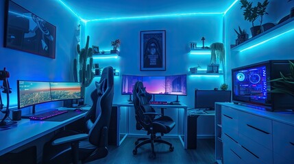 Gaming room setup