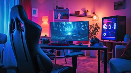 Gaming room setup