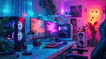 Gaming room setup