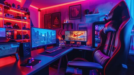Gaming room setup